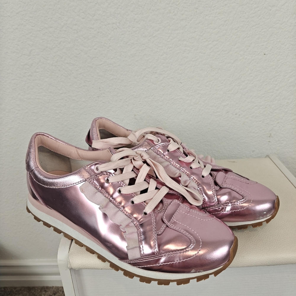 Tory Burch Pink Metallic Sneakers